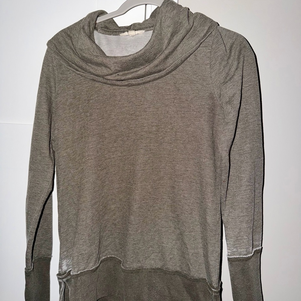 Lucky Brand Taupe Cowl Neck Top